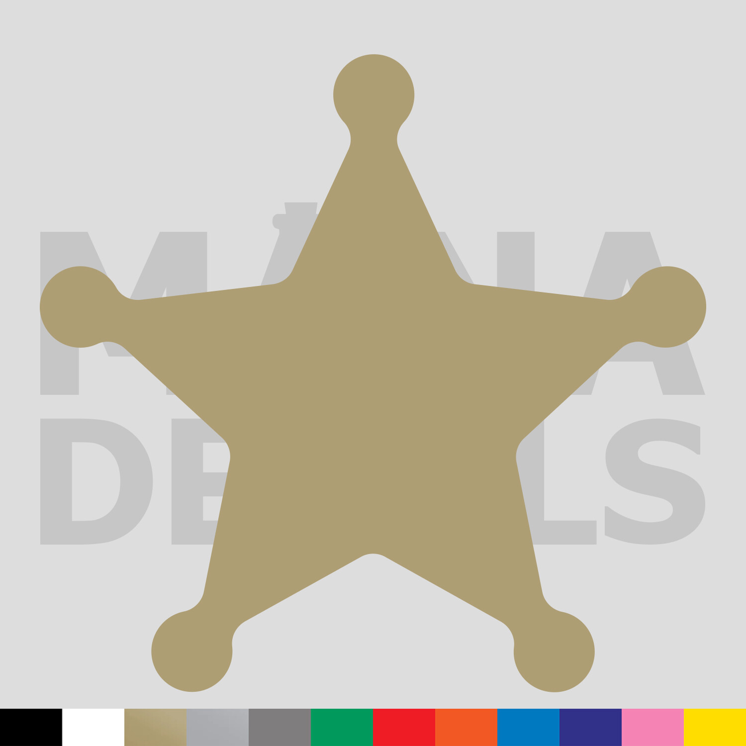 Sheriff Star Vinyl Die Cut Decal Sticker – Cowboy Western Police Law