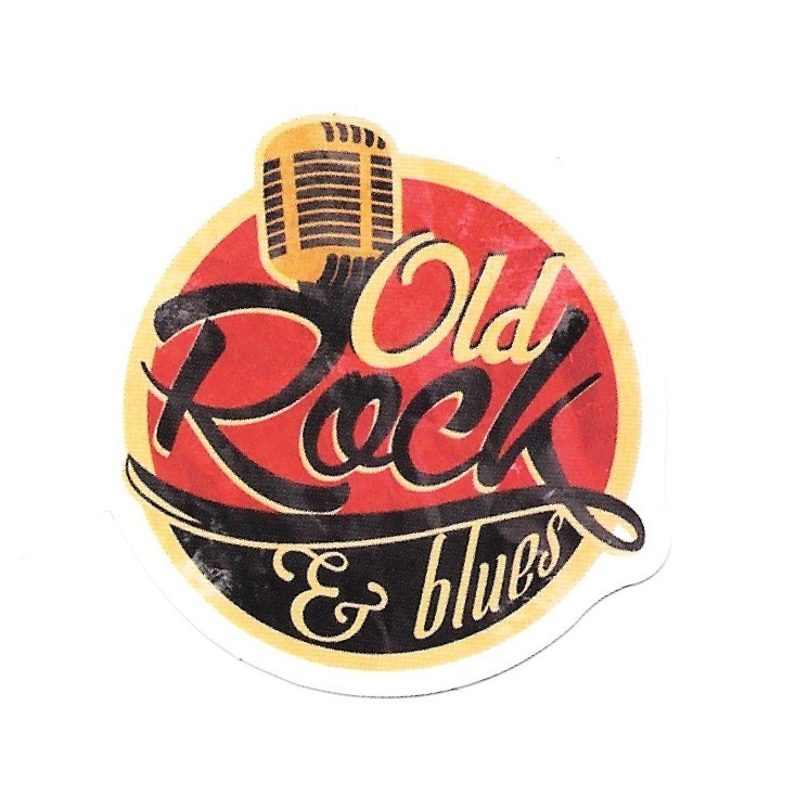 Old Rock & Blues Music Microphone Vinyl Sticker Retro Guitar Case Laptop Art