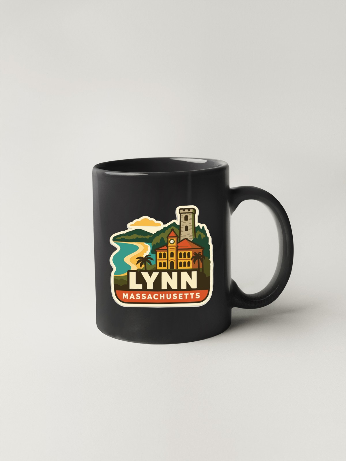 Lynn Massachusetts Sticker Decal Vinyl Die-Cut City Skyline Landmark Design