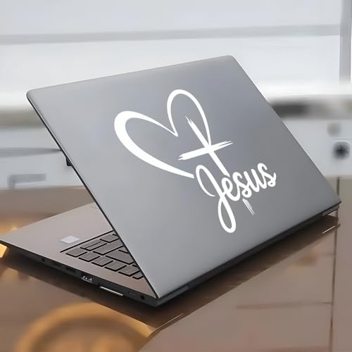 Christian Jesus Sticker, Waterproof Vinyl Decal Script Jesus with 7×6.7 Inches