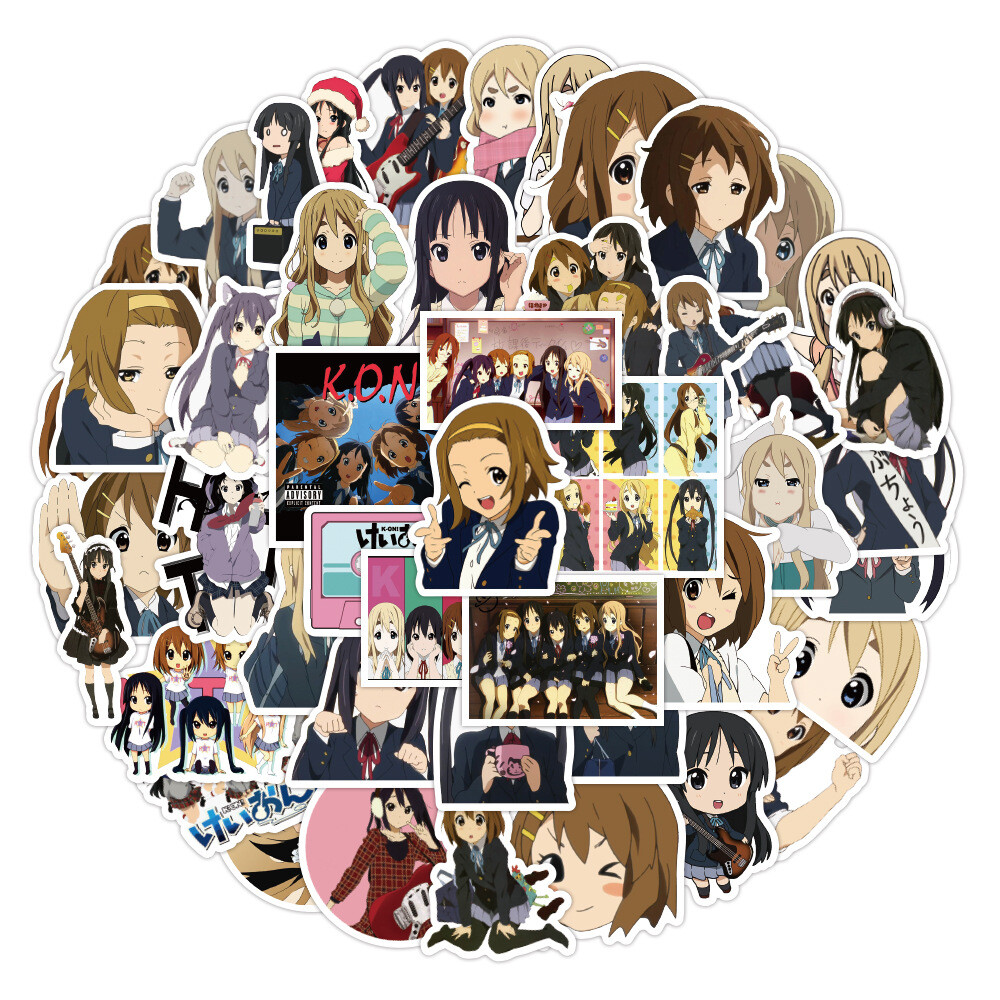 100Pcs K-ON! Anime Sticker for Kids Teens Girls Scrapbooking Water Bottles
