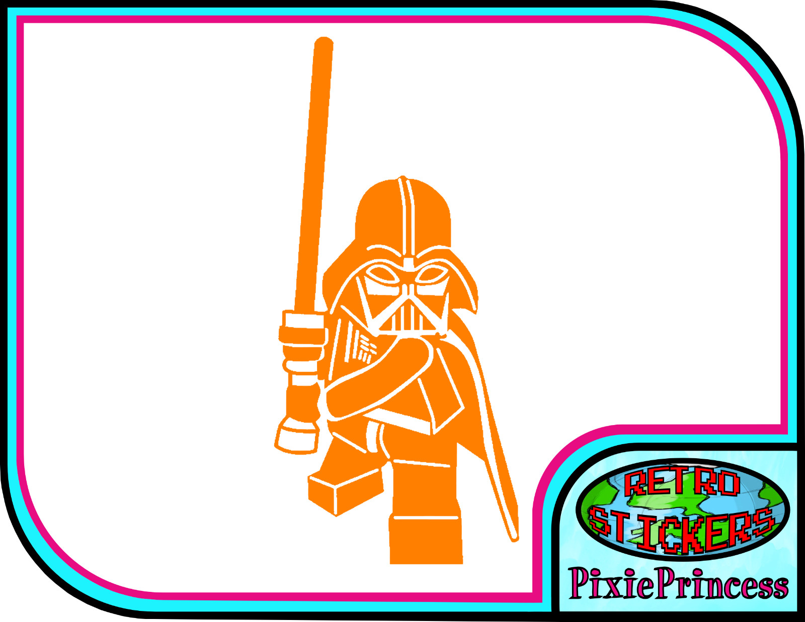 Star Wars Lego Darth Vader C Vinyl Sticker Car Bike Truck Window Wall Art Movie