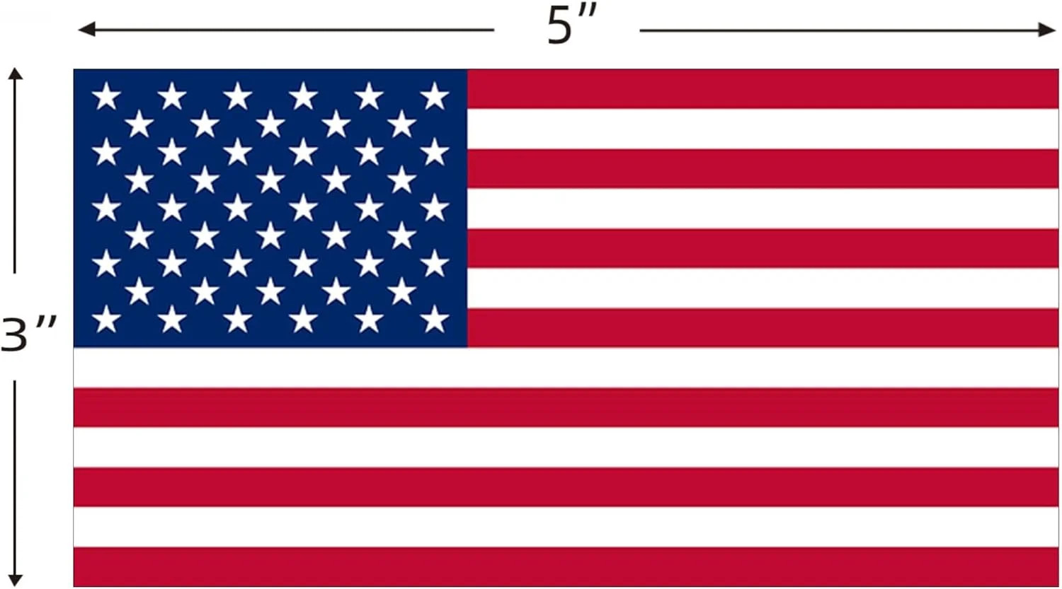 Reflective American Flag Stickers – 3-Pack, 5×3 Inches – Durable & Waterproof De