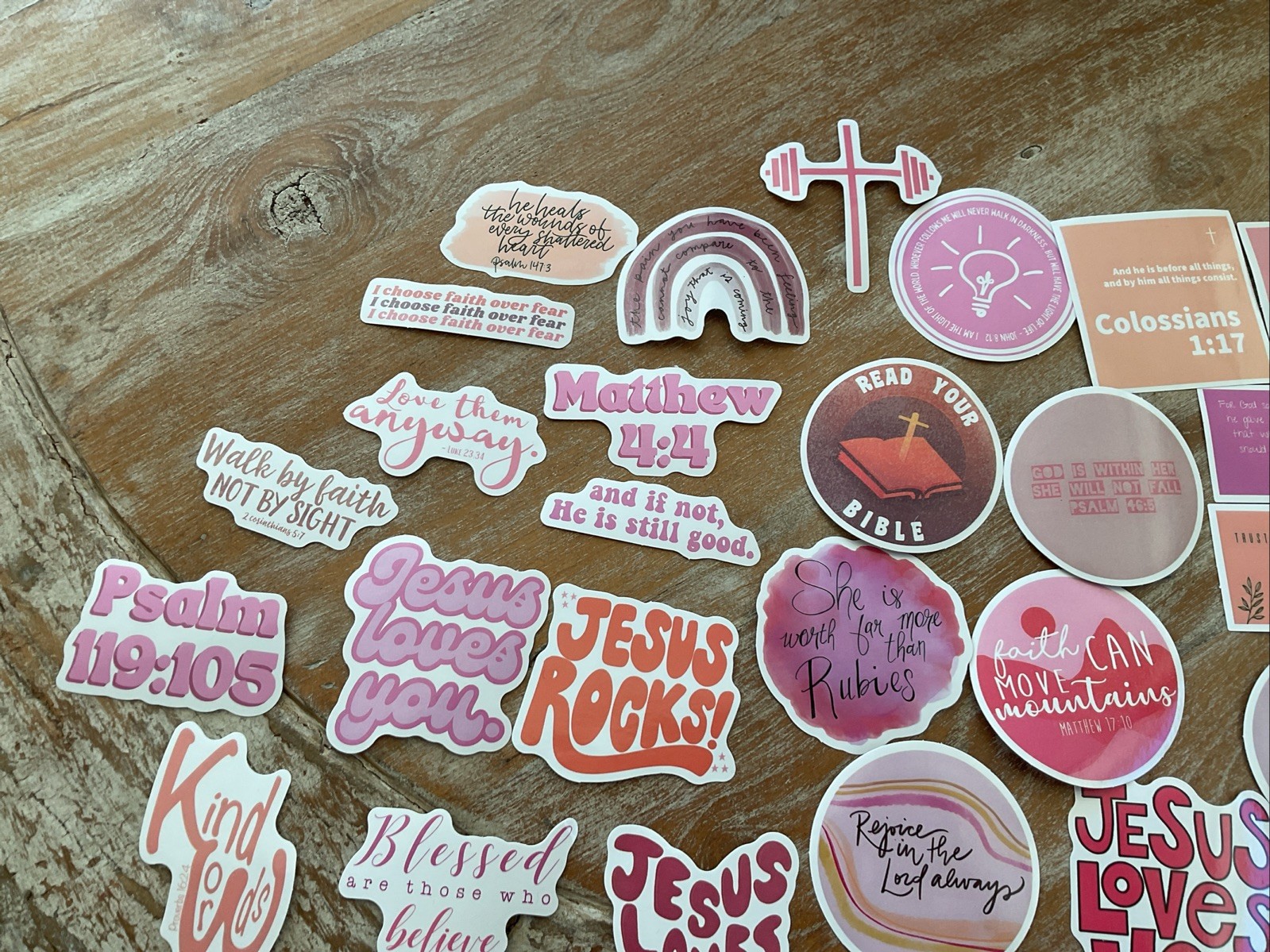 God Lord Jesus Christ Vinyl Stickers Cross Cute 10 Random Stickers Christian!!!!