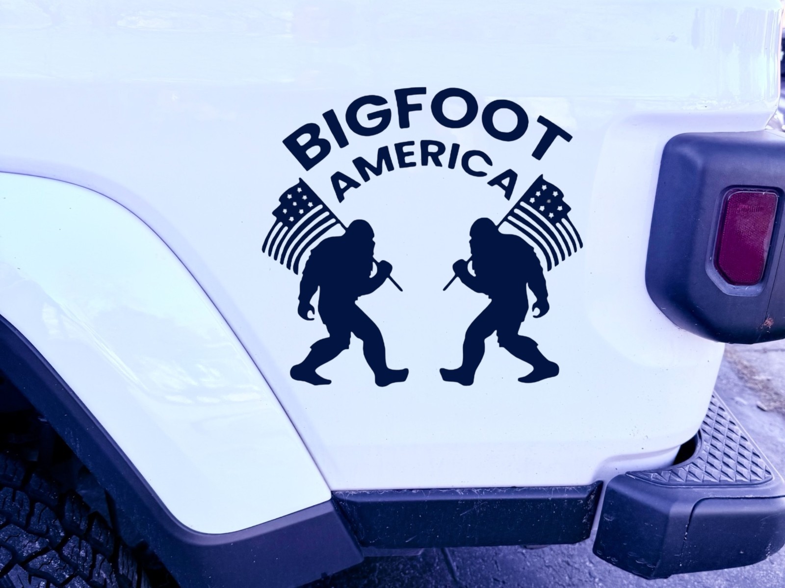 Bigfoot America decal vinyl decal for cars trucks laptop most smooth surfaces