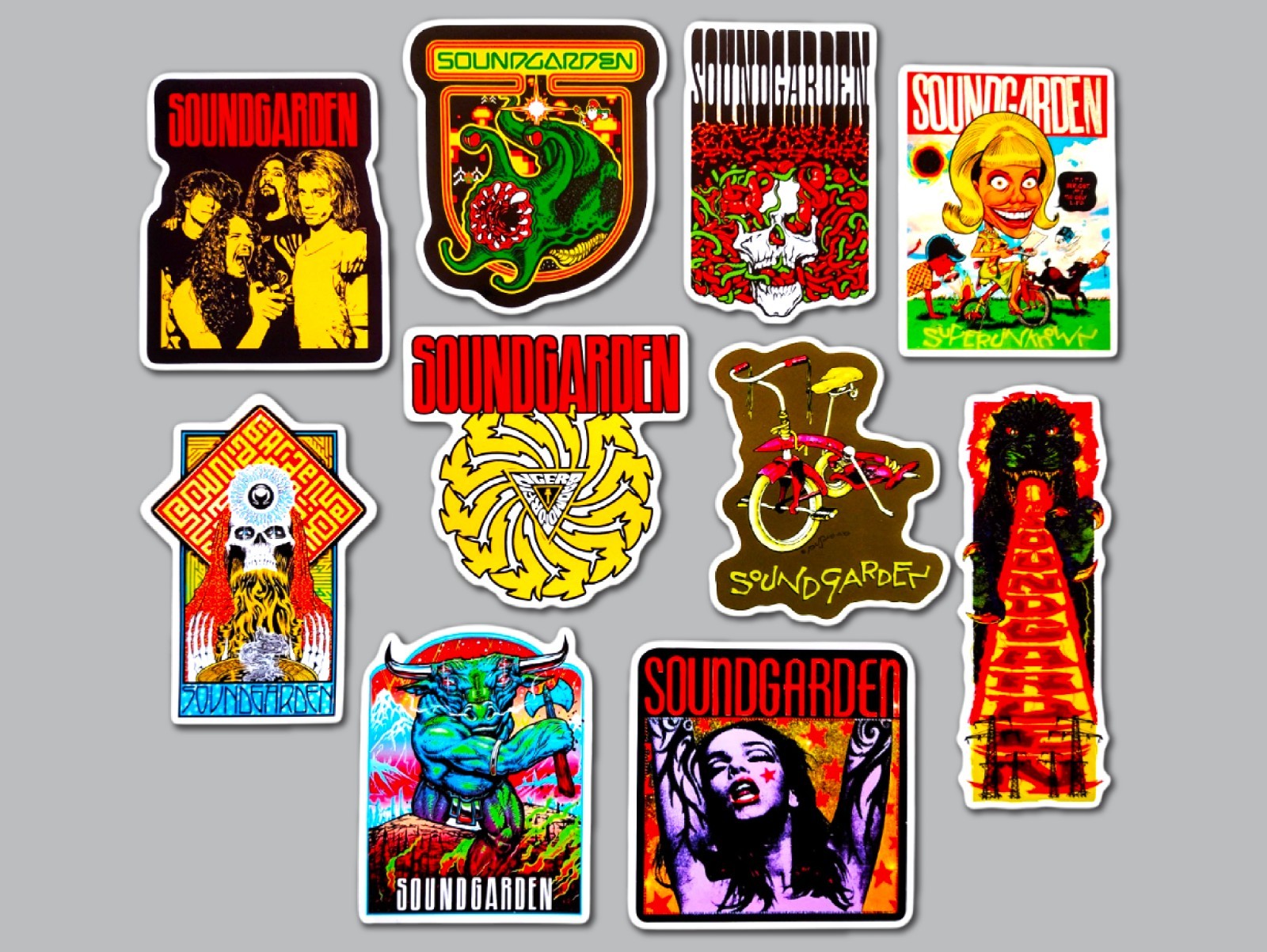 Soundgarden Sticker Lot (10 Stickers) grunge alt rock nirvana pearl jam vinyl