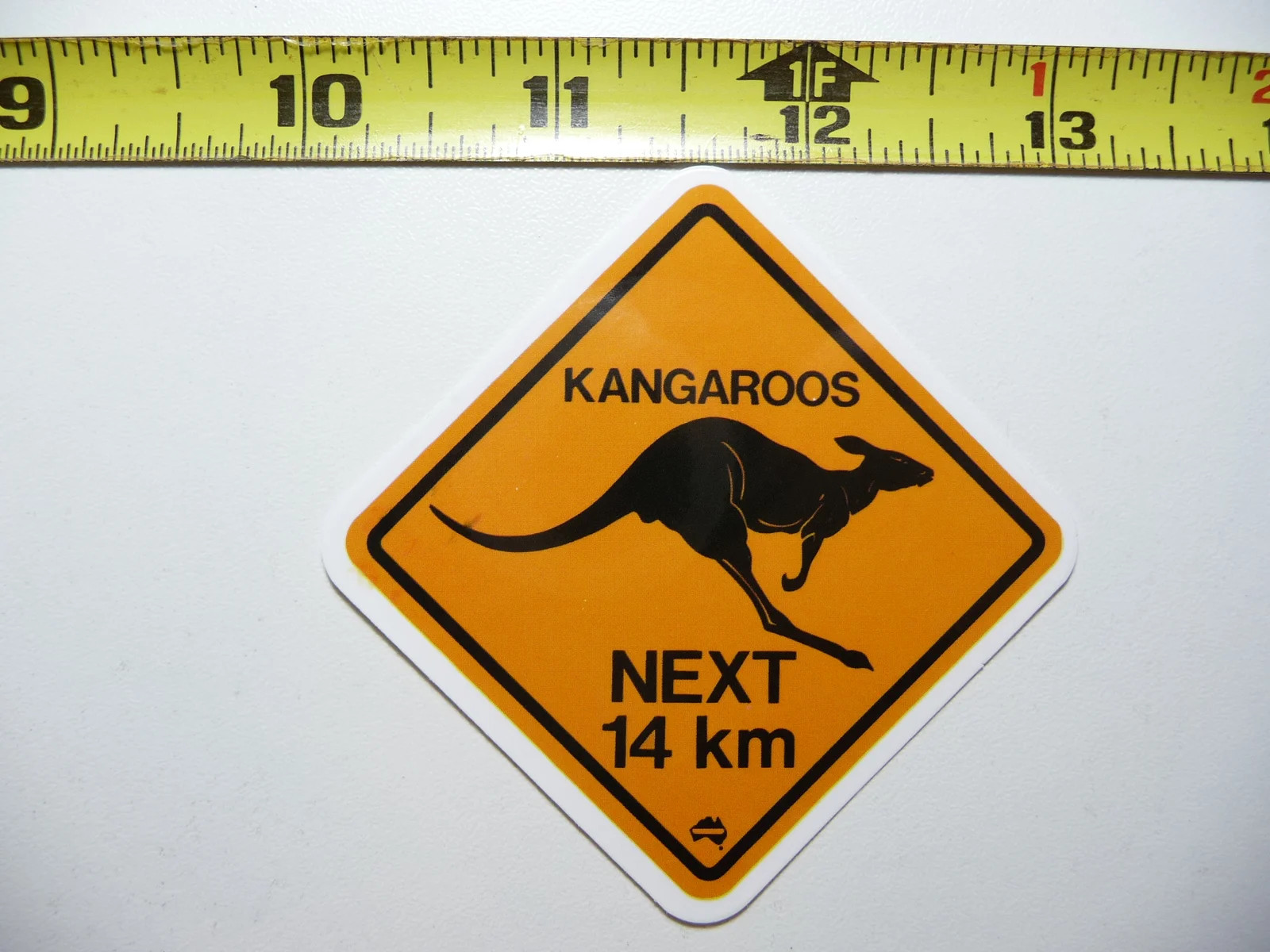 AUSTRALIA KANGAROO CROSSING SMALL STICKER DECAL FUN FUNNY SCRAPBOOKING NOVELTY