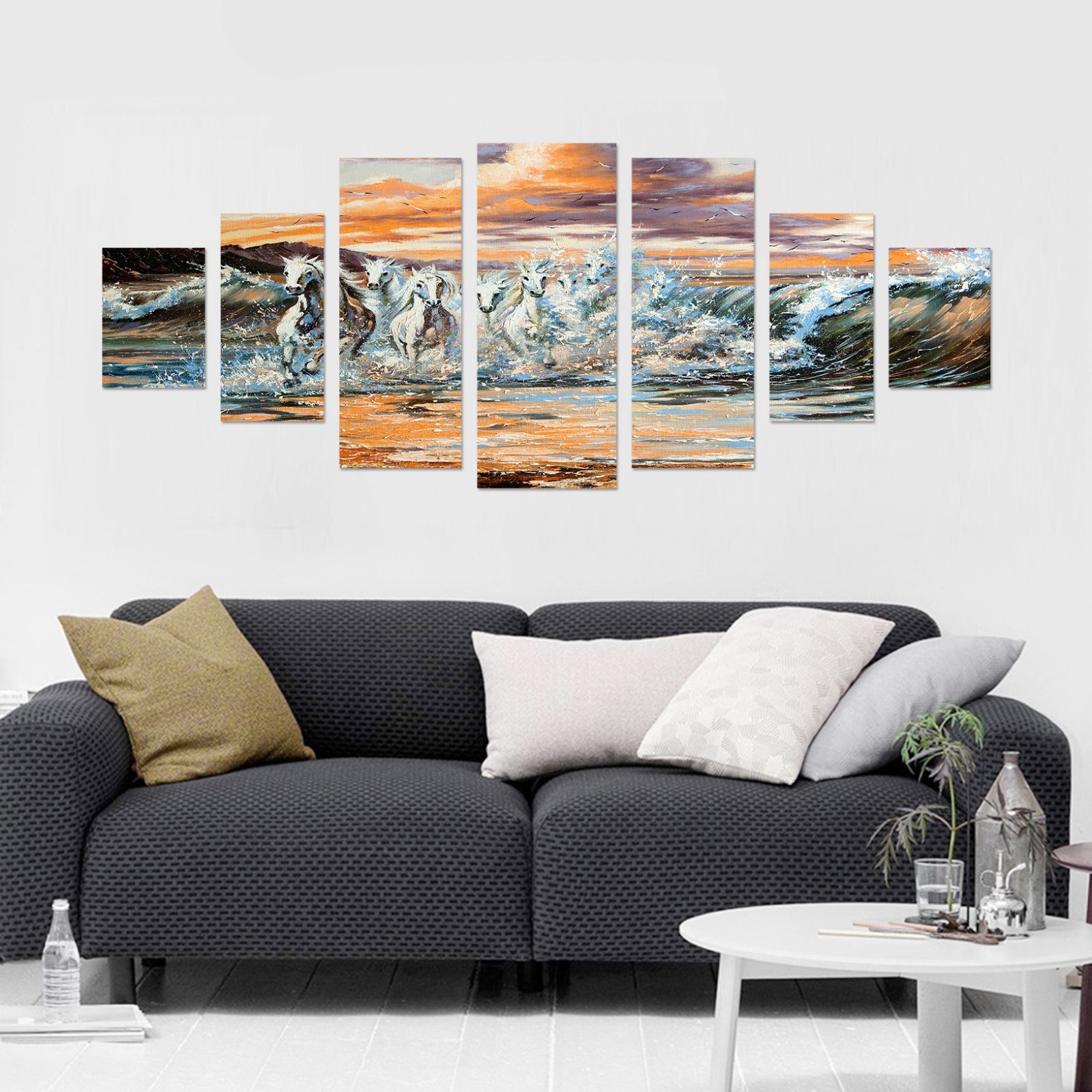 3D White Horse Paint 8 Unframed Print Wall Paper Decal Wall Deco Indoor AJ Jenny