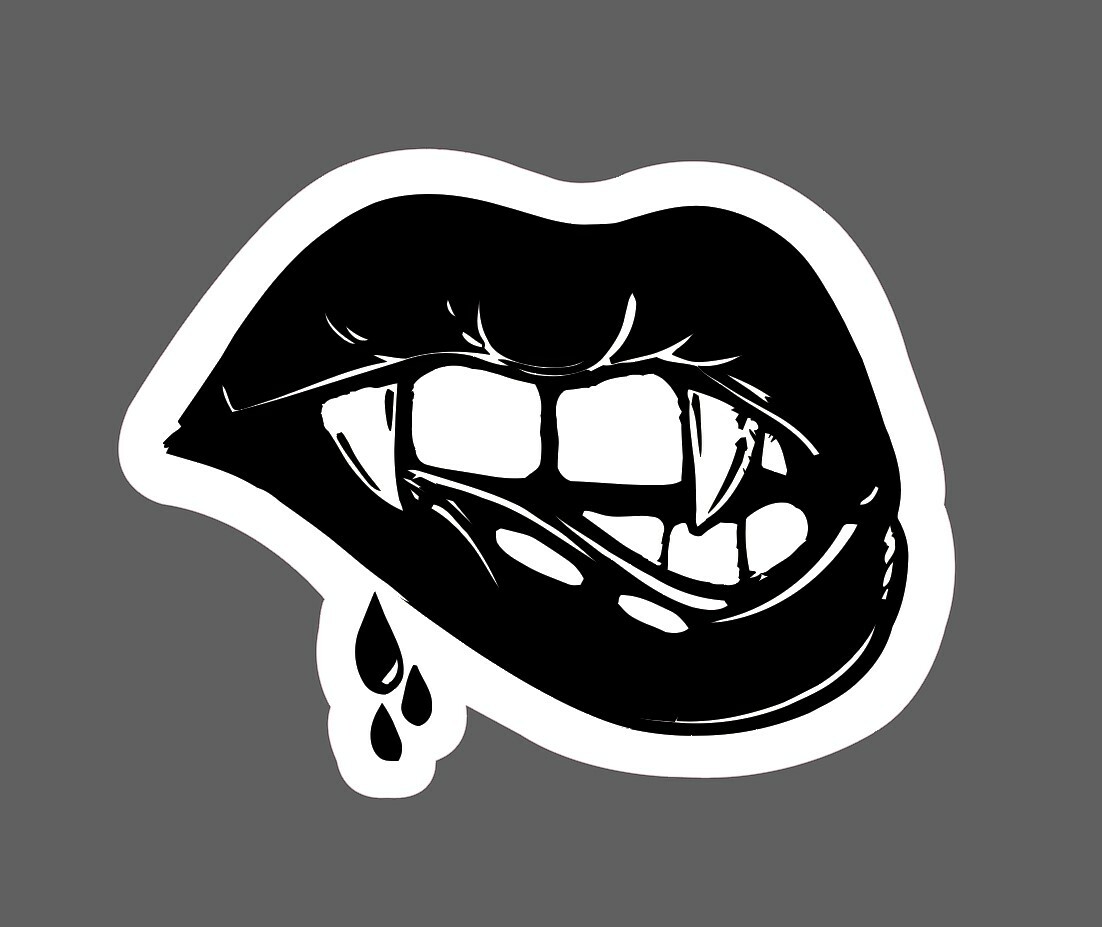 Lip Bite Sticker Vampire Fangs Waterproof – Buy Any 4 For $1.75 Each Storewide!