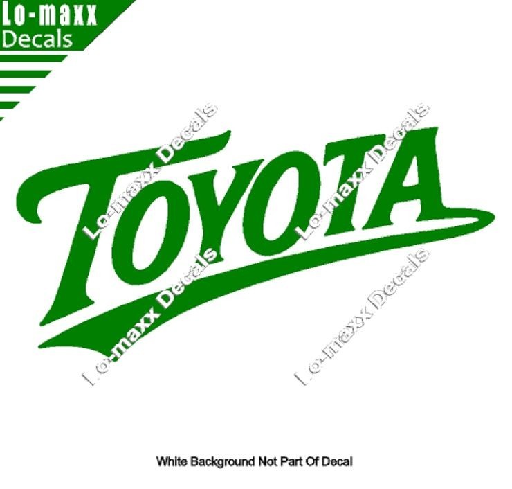 Toyota Custom Graphics Wording High Performance Premium Vinyl Die Cut Decal
