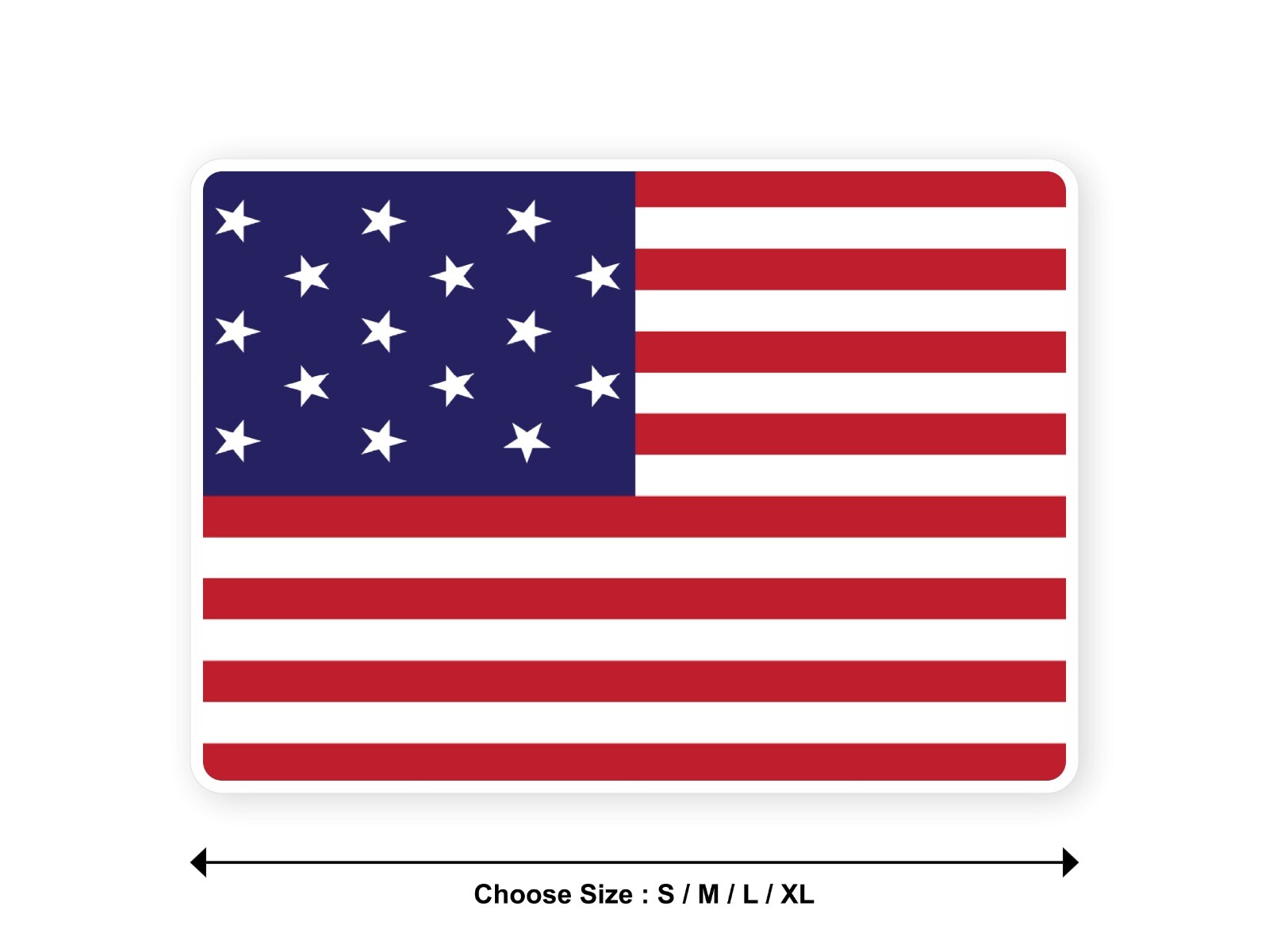 Sticker flag USA 15 STARS 1795 BANNER historical united states america decal