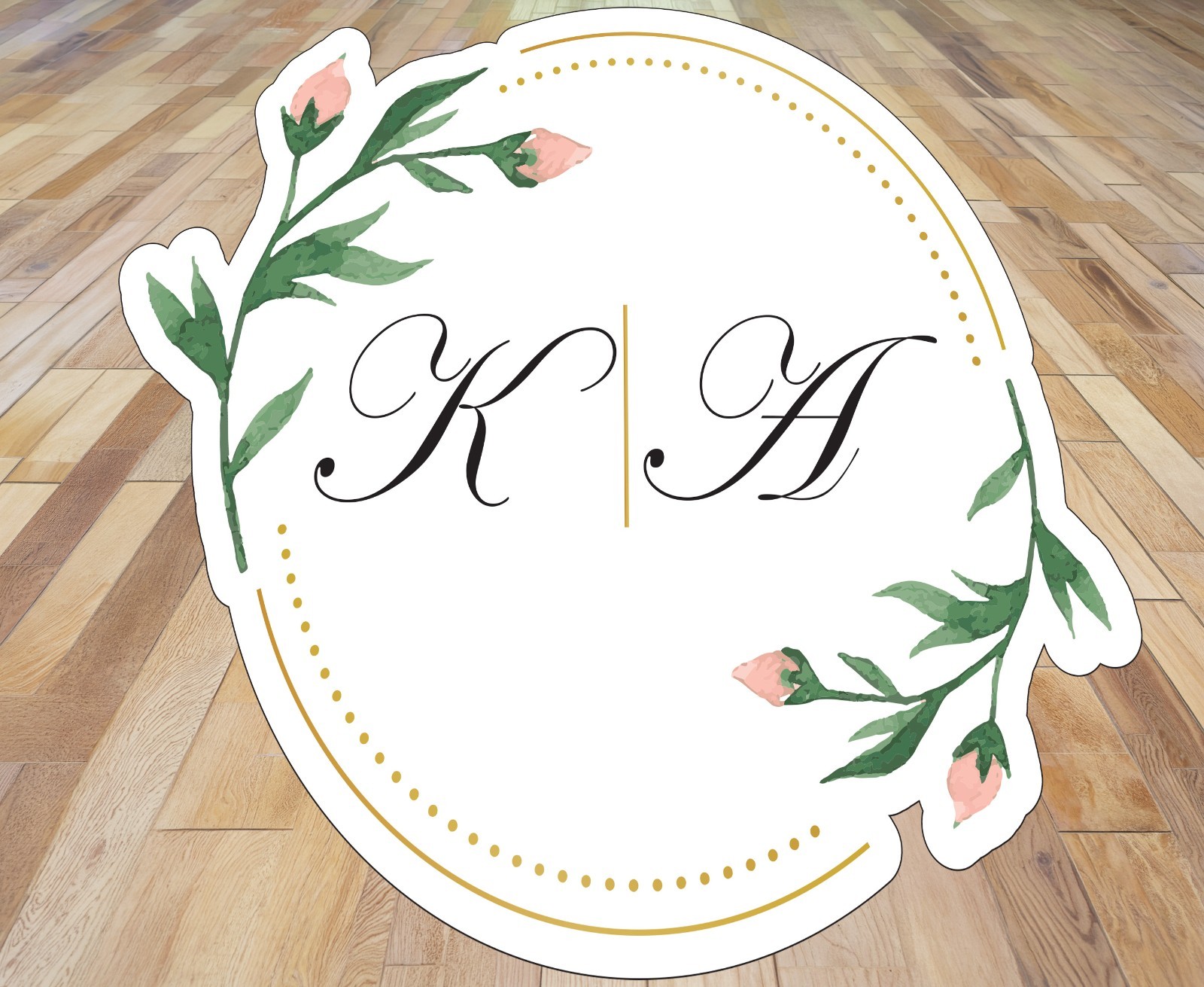 Customized Wedding Floor Aisle Entrance Decal Reception Party