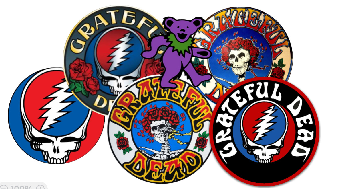 Grateful Dead HQ Waterproof 6 PC Sticker Set