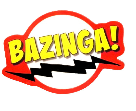BAZINGA! / Sheldon Cooper – Big Bang Theory – 5.25" x 3.75" Vinyl Sticker – NEW