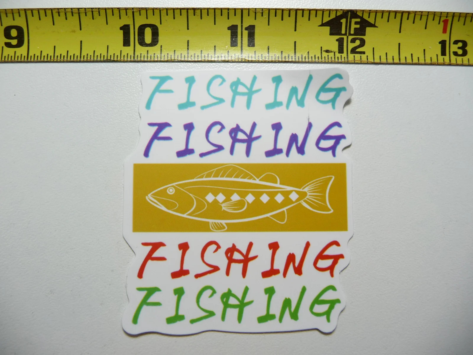 FISHING FISH QUAD SAYING SMALL STICKER DECAL SPORTS OUTDOOR LIFE HOBBY