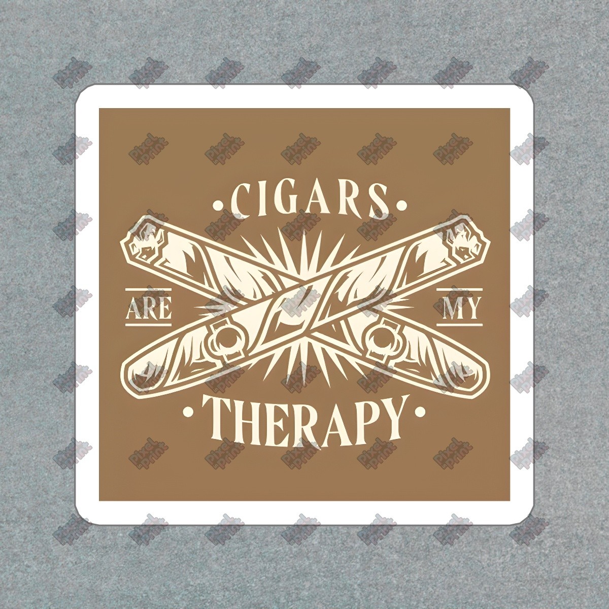 Cigars Are My Therapy Vinyl Sticker Cigar Lover Decal Unique Home #941067