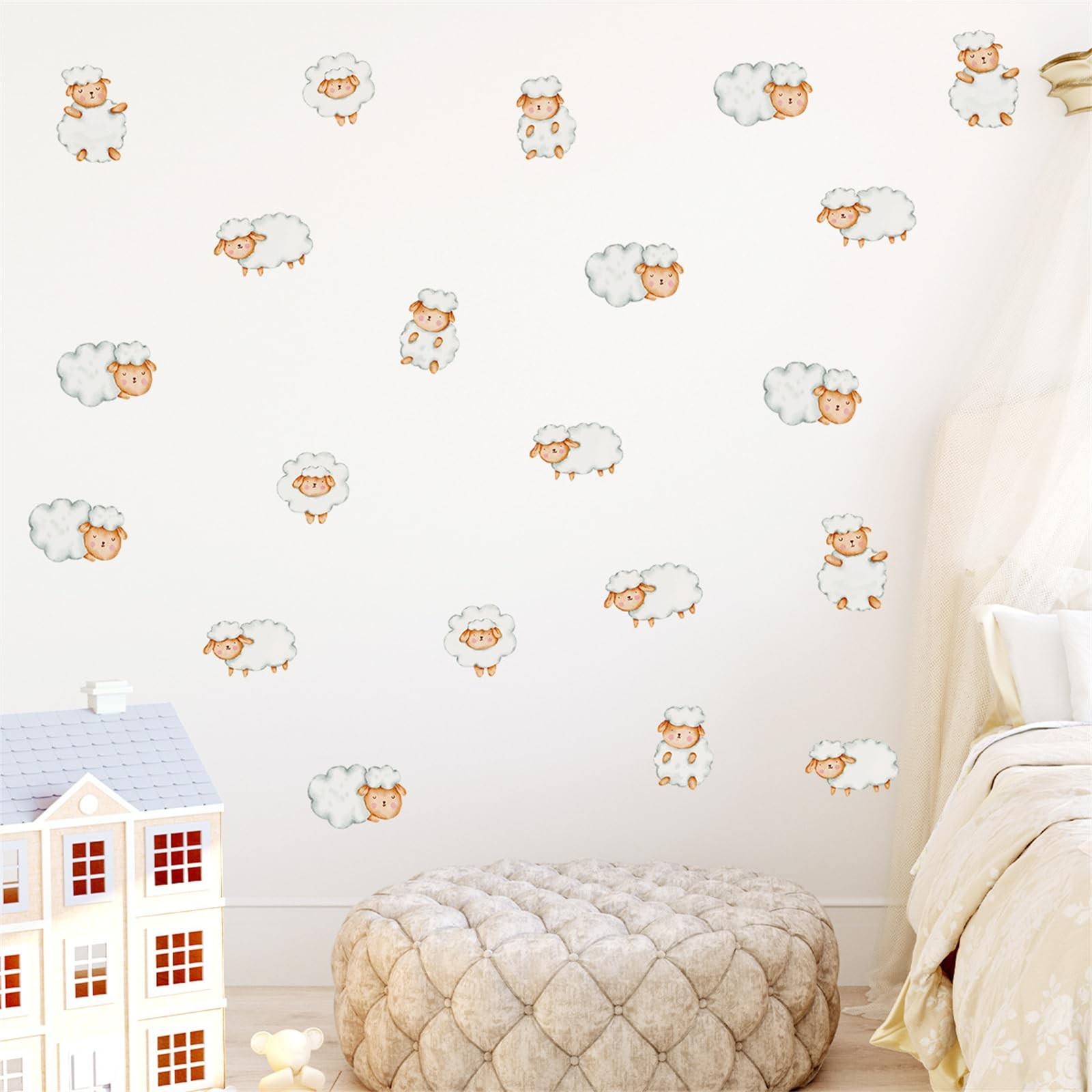 Cute Cartoon Sheep Wall Decals Sheep Wall Stickers Children's Baby Room Kinde…