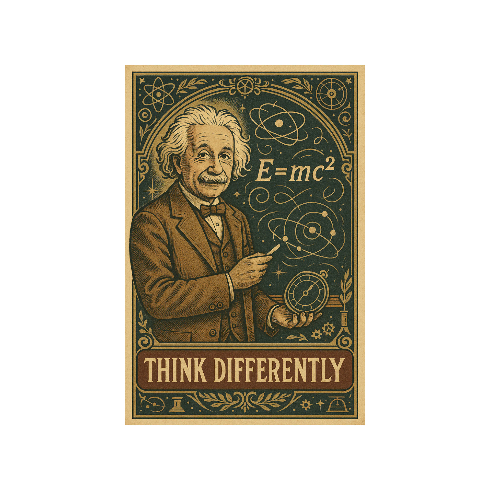 Einstein 3.5 inch Waterproof Vinyl Decal