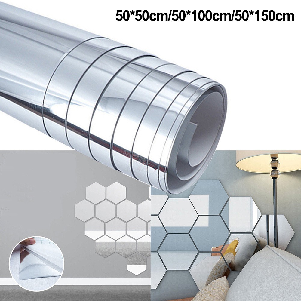 Convenient Wall Sticker Decal 1 Pcs Bathroom Reflective Roll 0.1MM Thick