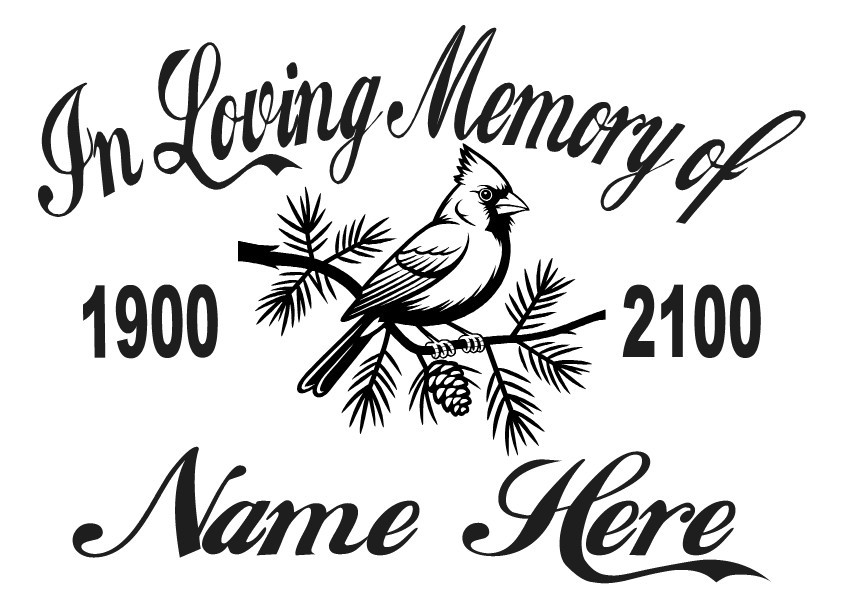In Loving Memory Cardinal Decal Loved One Visits Bird Car Window Vinyl Sticker |