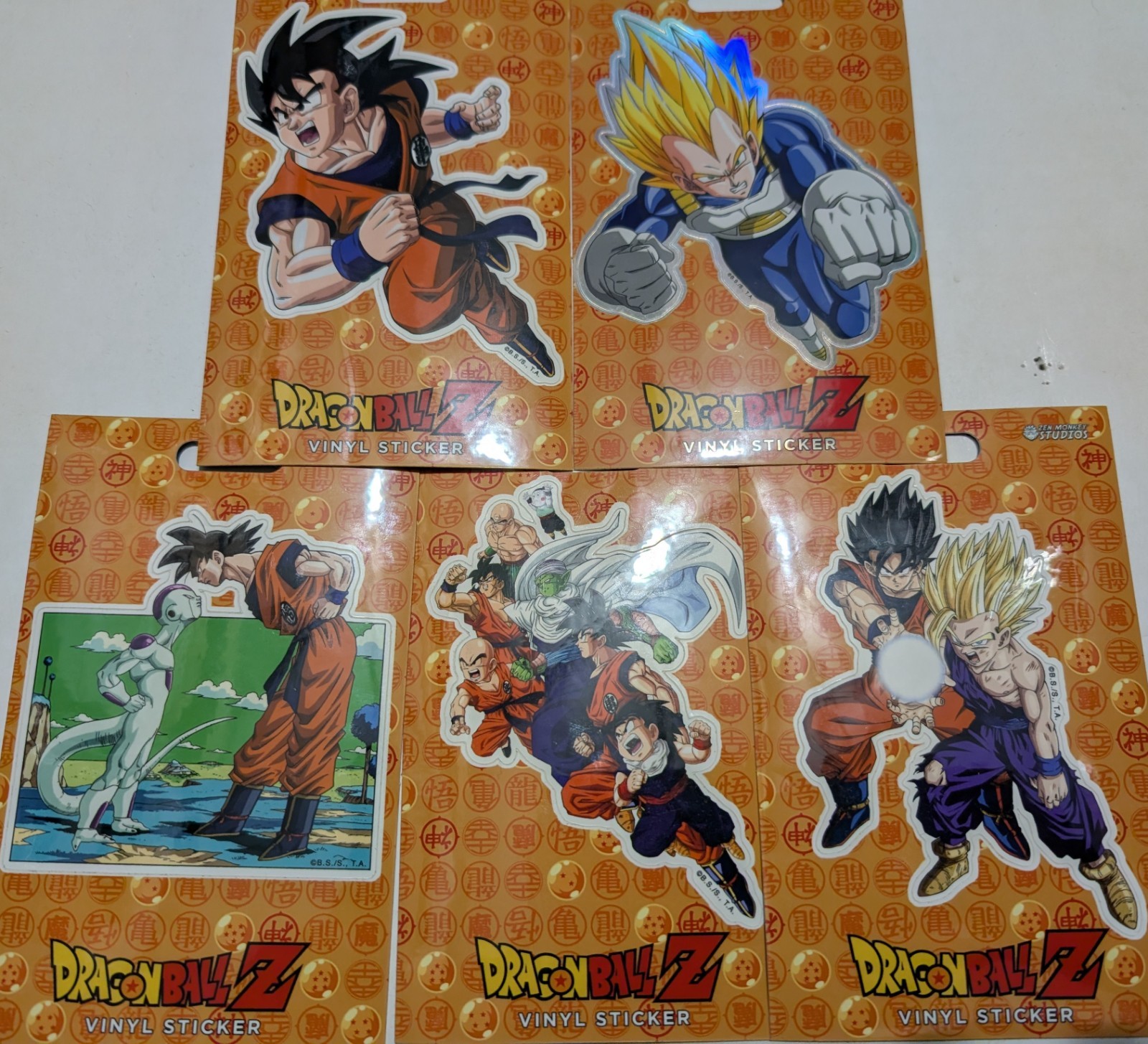 Dragon Ball Z Large Sticker Lot Official Collectible Vinyl Decal Goku Vegeta