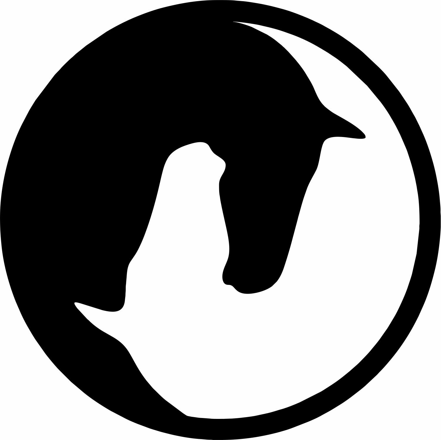 Yin Yang Horse Vinyl Decal Sticker Car Truck Window Yeti Tablet Laptop Trailer