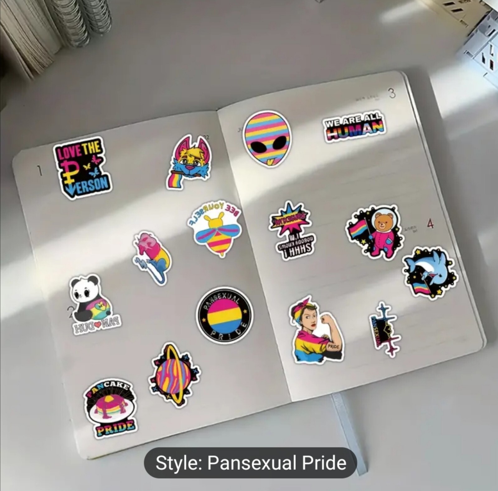 10 PCS Pansexual Pride Flag Stickers BRAND NEW