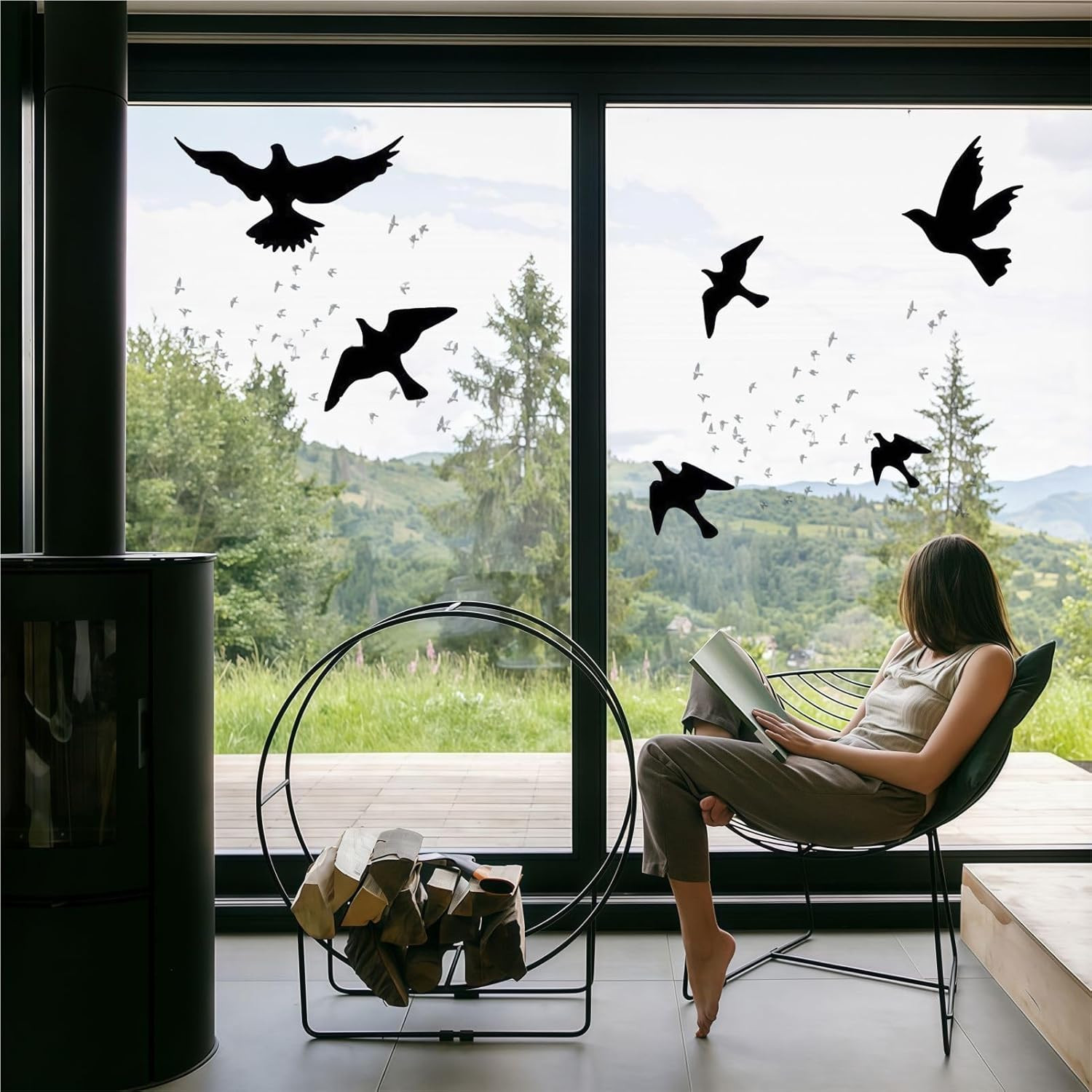 Anti-Collision Window Bird Stickers Decals Glass Door Protect and save Bird Stri