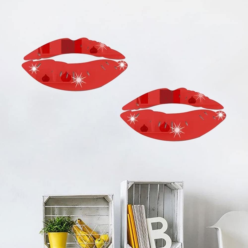 Minimalist Acrylic Kiss Shape Wall Stickers – Transform Your Space Effortlessly