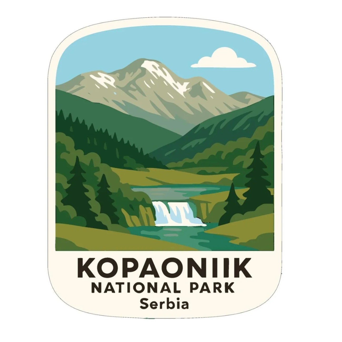 Kopaonik Serbia Iron On Heat Transfer Vinyl HTV Die-Cut World National Parks