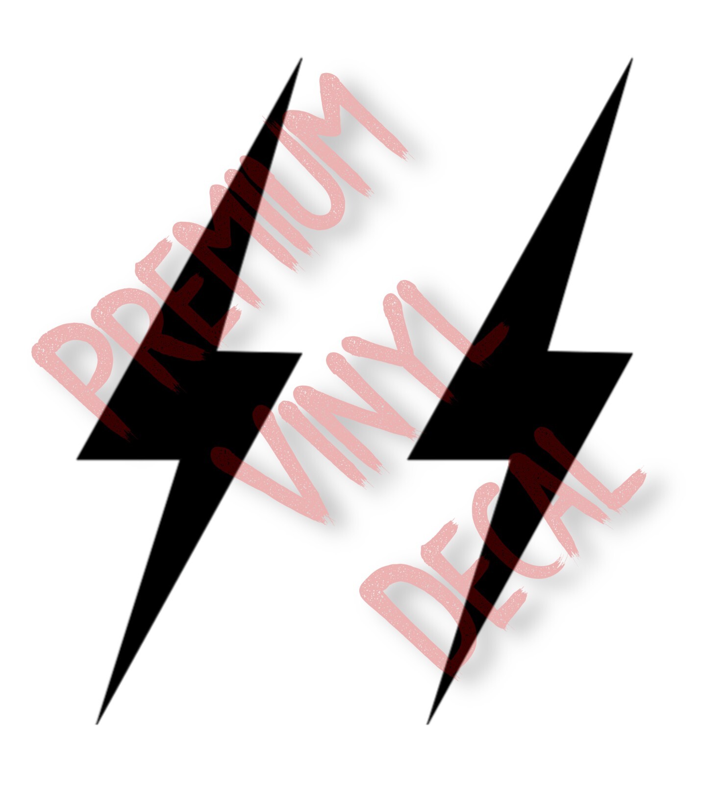 Pair of Lightning Bolt Vinyl Sticker Decal – Choose Size & Color