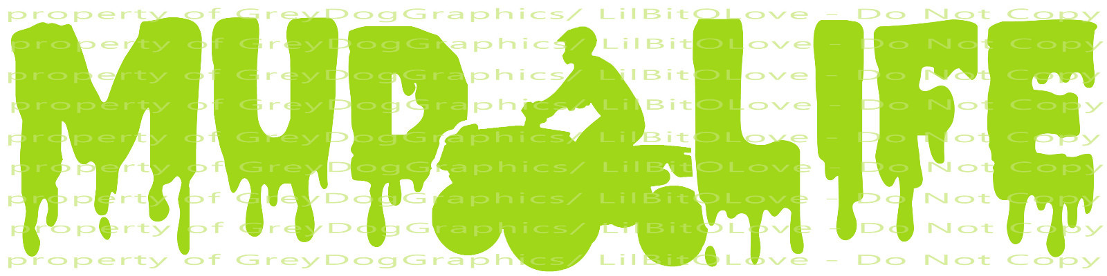MUD LIFE 22.5 x 5.6 QUAD FOUR WHEELER 4 VINYL DECAL MUDDING BOGGING BOG STICKER