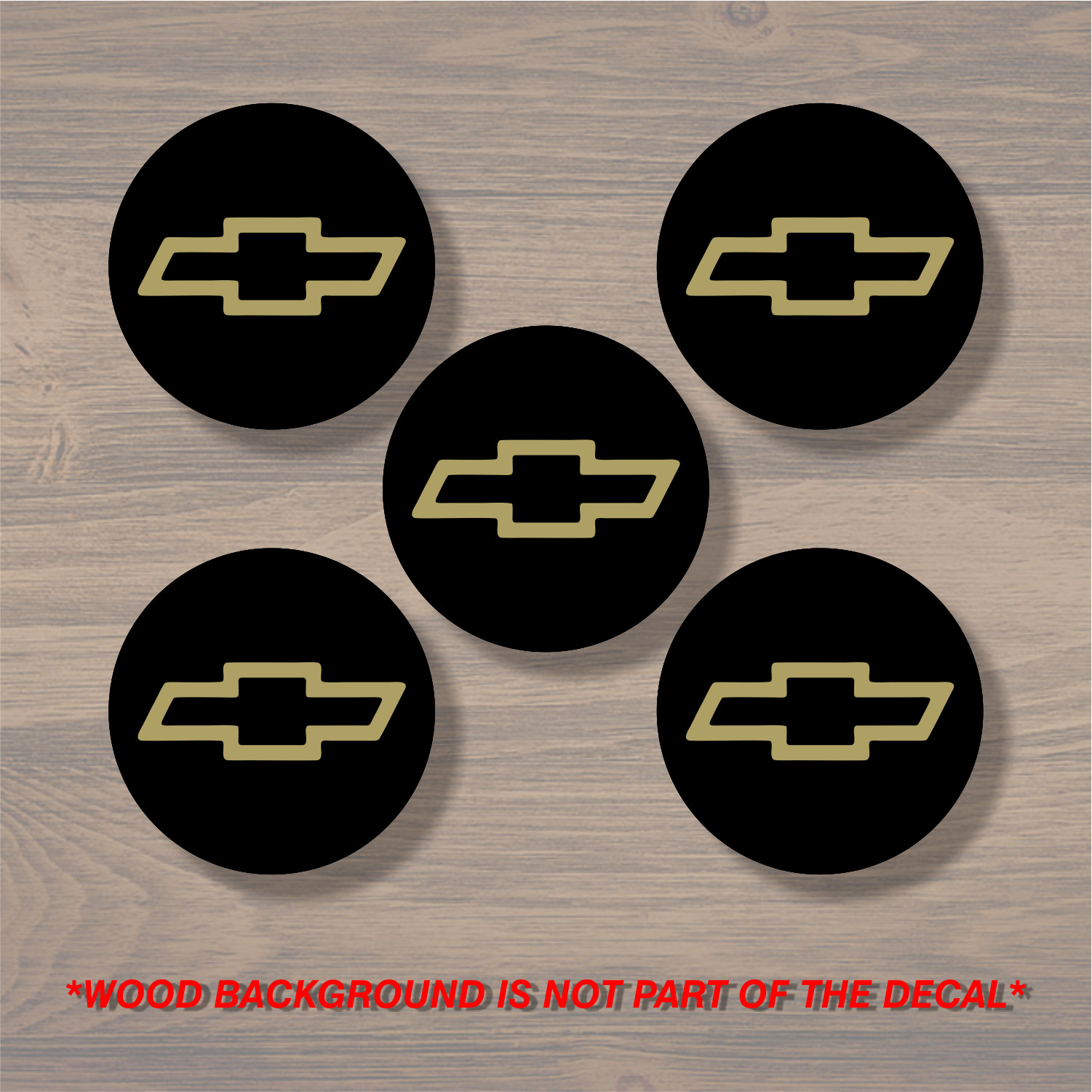 Vinyl Decal Sticker Overlays Fits Chevrolet Chevy Bowtie Wheel Center Cap x5