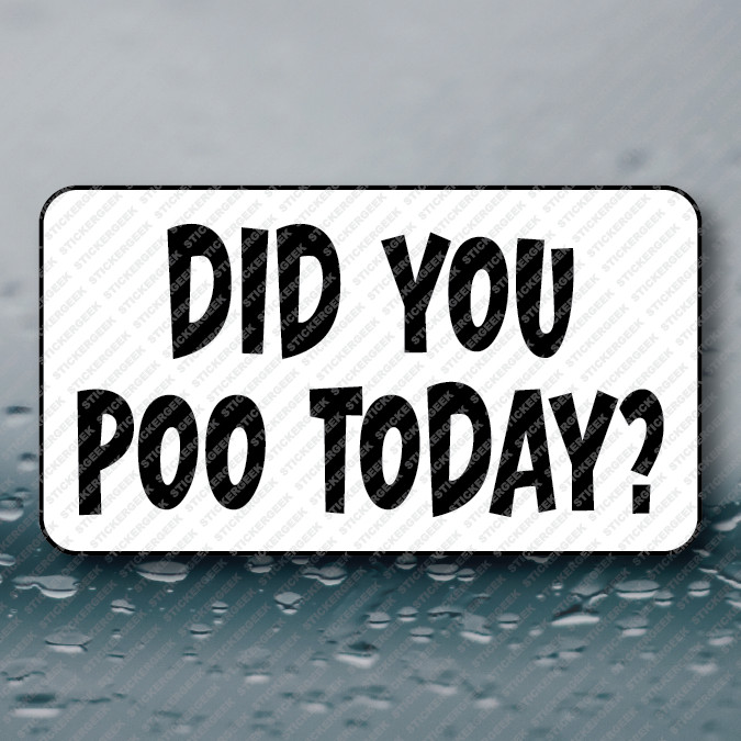DID YOU POO TODAY 25-250pcs bulk sticker funny prank gag gift meme joke sticker
