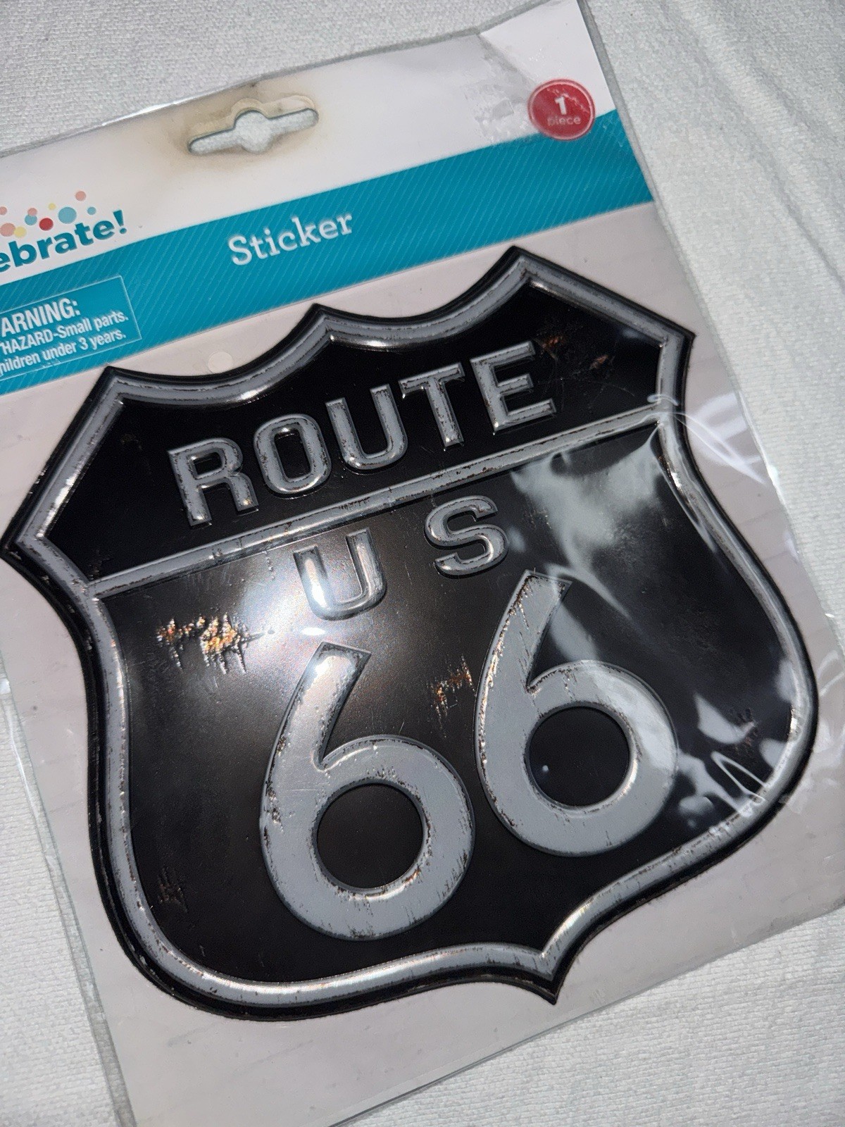 Set Of 3 Puffer Decal Stickers Route US 66, STOP Sign, Music Guitars & Amplifier