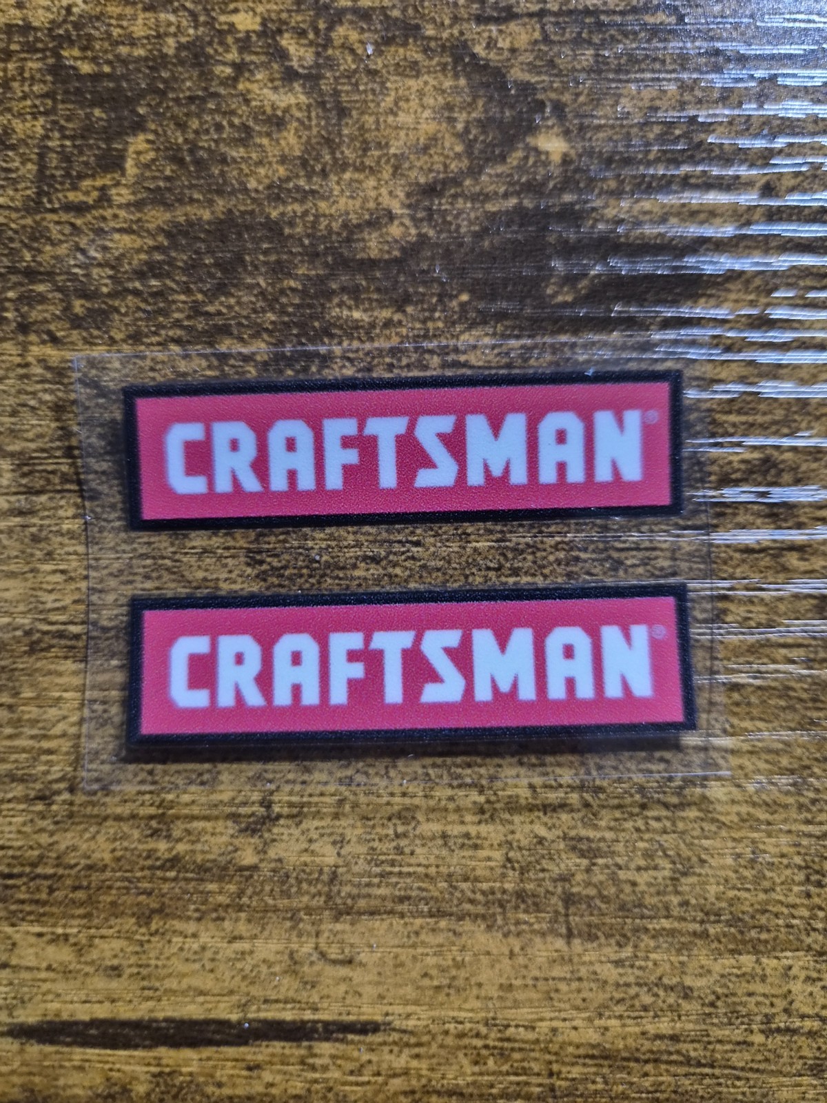2 pc. CRAFTSMAN TOOLS UV DTF Decal Sticker waterproof USA NOT VINYL