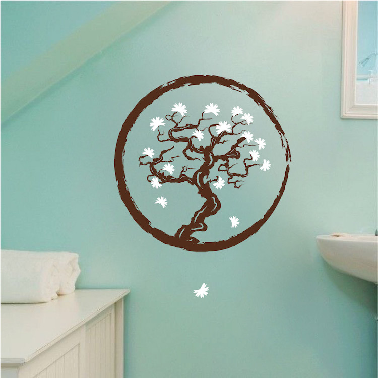 Blossom Tree Wall Decal Wallpaper Asian Floral Plant Life Removable Design, b27