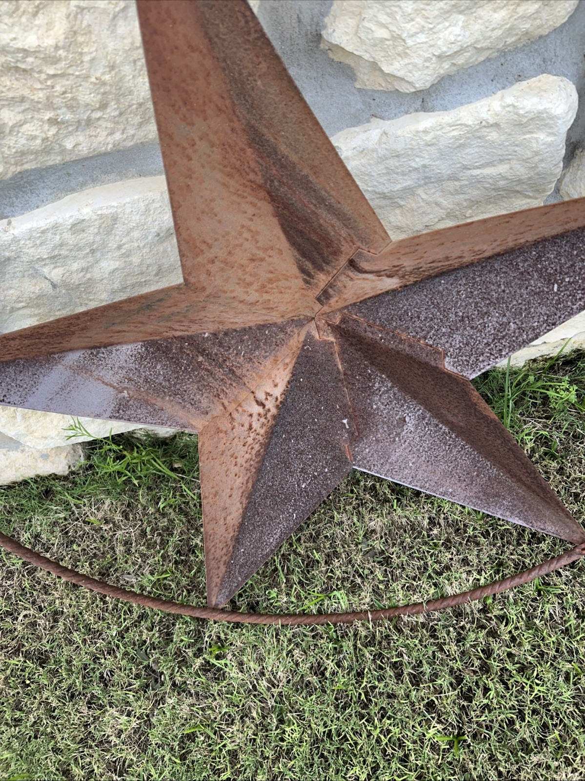 35” Lightweight Metal Texas Star Wall Decor Rustic Barn Lone Star Western Art