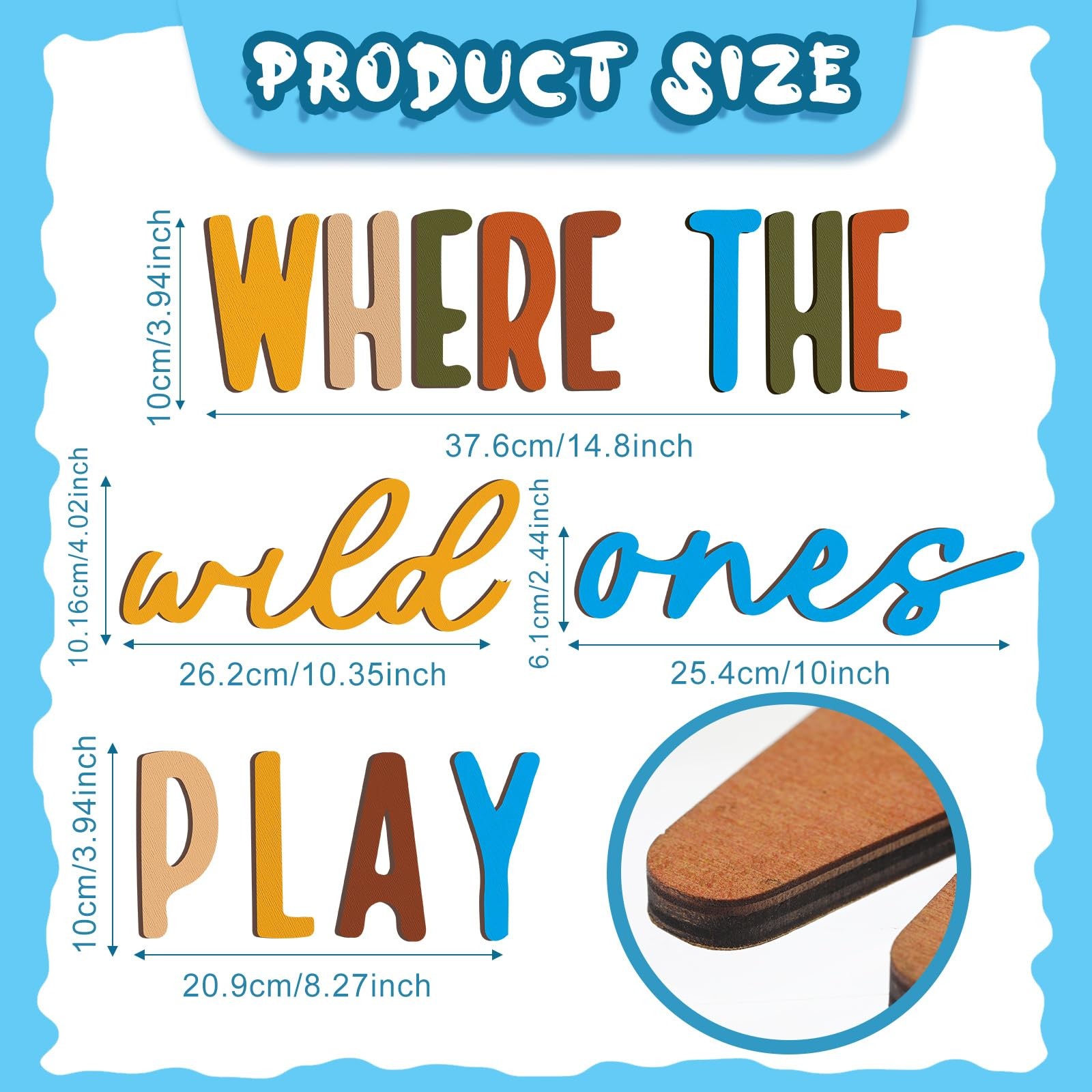 14 Pcs Where The Wild Ones Play Wall Decor Playroom Wall Decor Nursery Sign P…