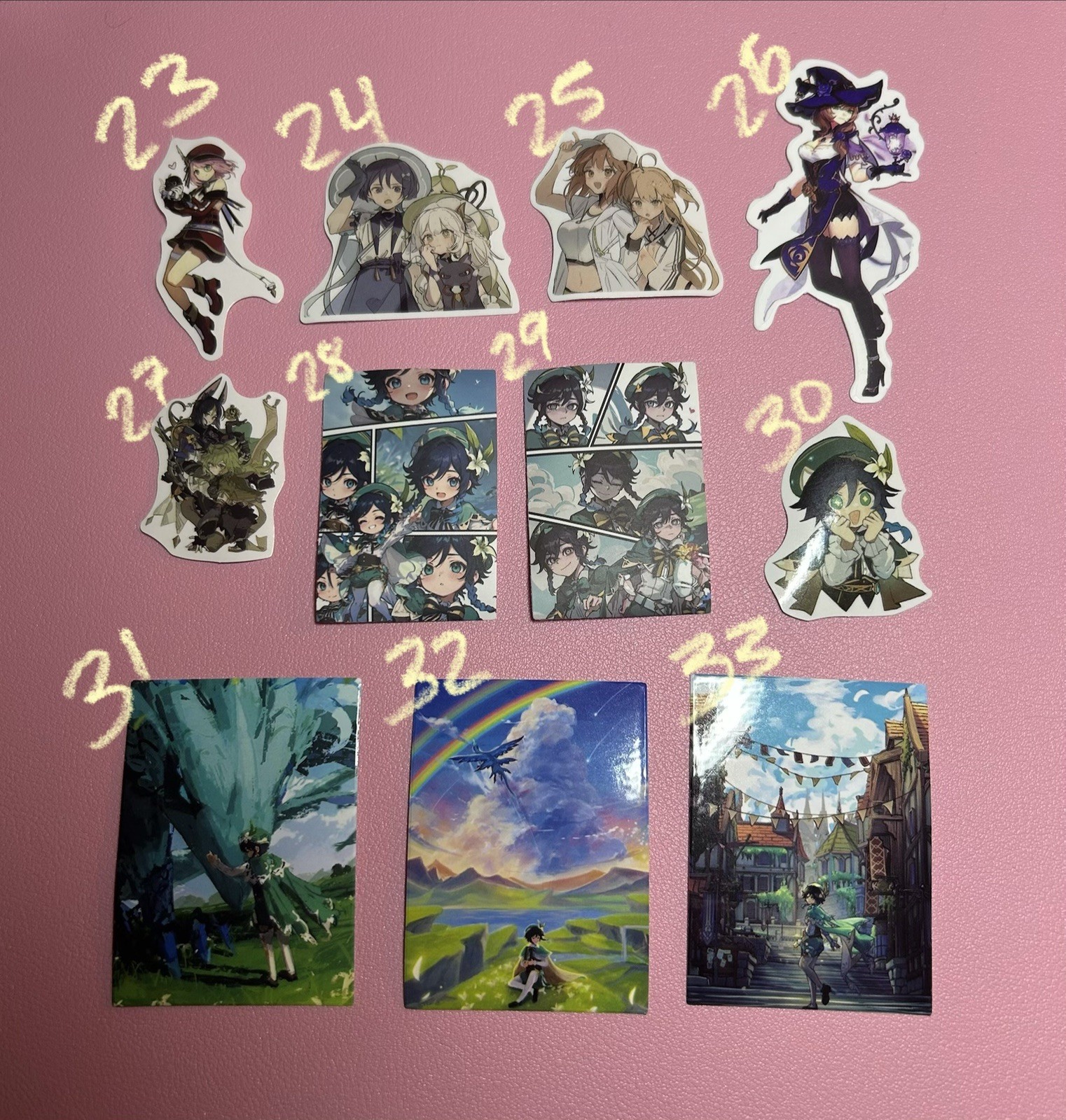 Genshin Impact Anime Stickers – 12
