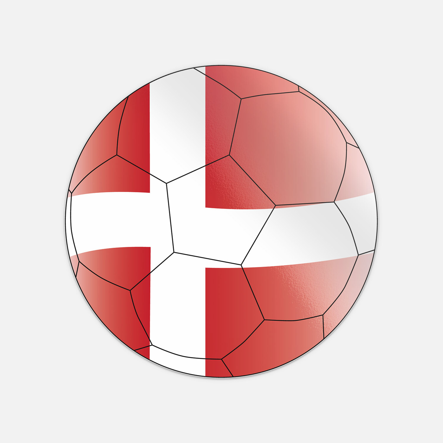 Denmark Europe Soccer Ball Flag Football Sport Vinyl Sticker Decal
