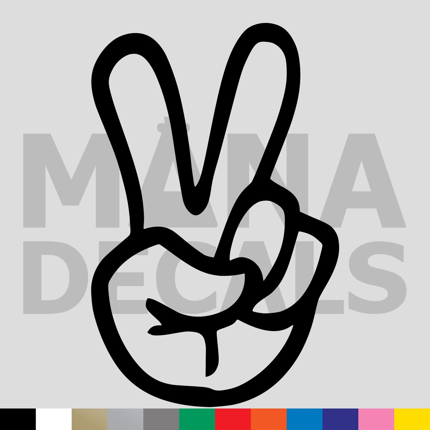 Peace Hand Sign Vinyl Die Cut Decal Sticker – Love Hippie