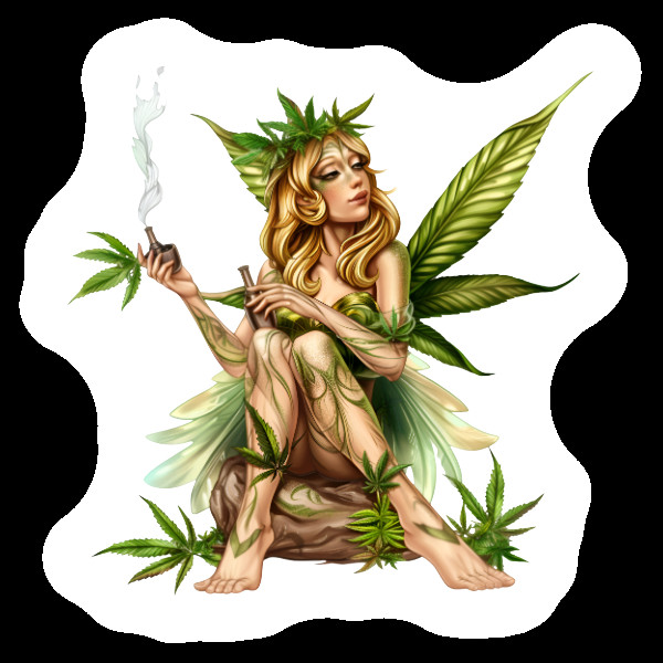 420 Stoner Fairy Weed Sticker Vinyl Decal Weed Fairy Stoner Gift Fairycore