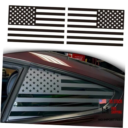 Rear Quarter Window Decal for Car SUV Trucks, Universal Matte American Flag