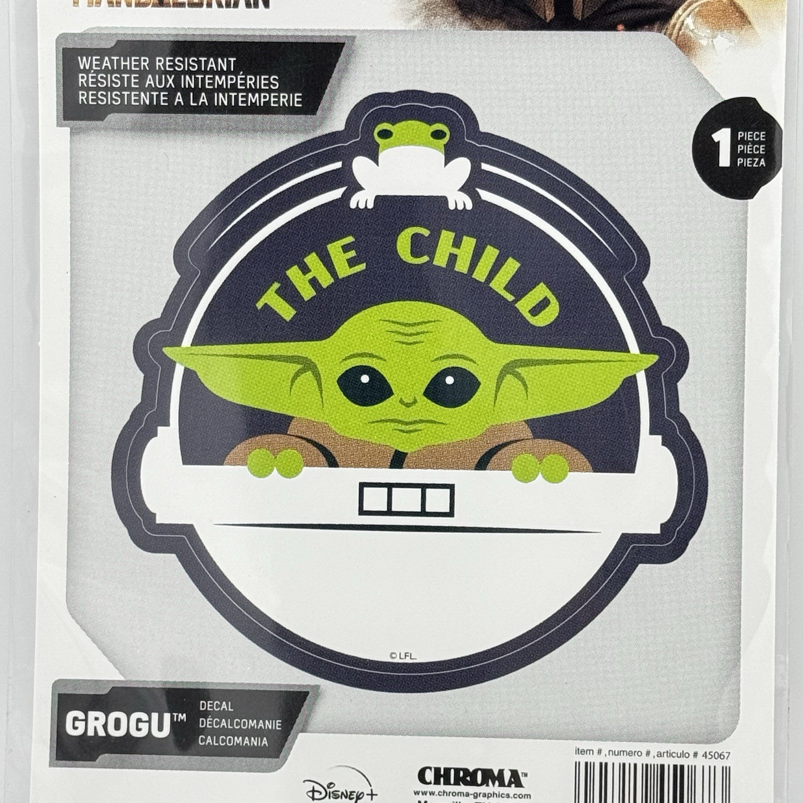 Star Wars Decal Mandalorian The Child Grogu Sticker Baby Yoga NEW Chroma
