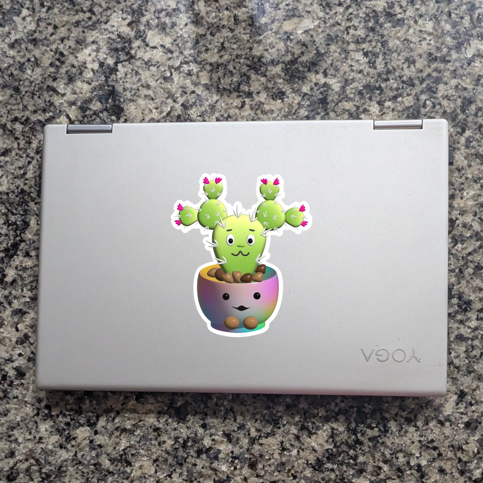 Cactus Vinyl Sticker Cute Flower Design Waterproof Car Truck Bottle Laptop Decal