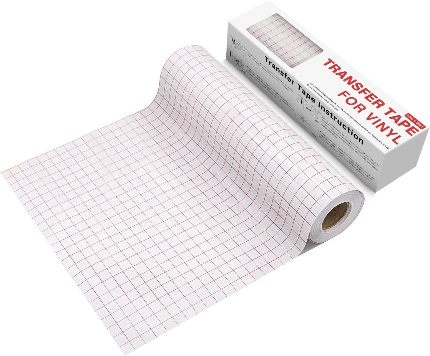 Vinyl Transfer Tape – 12×50 FT Hassle-Free for Silhouette Cameo, Cricut