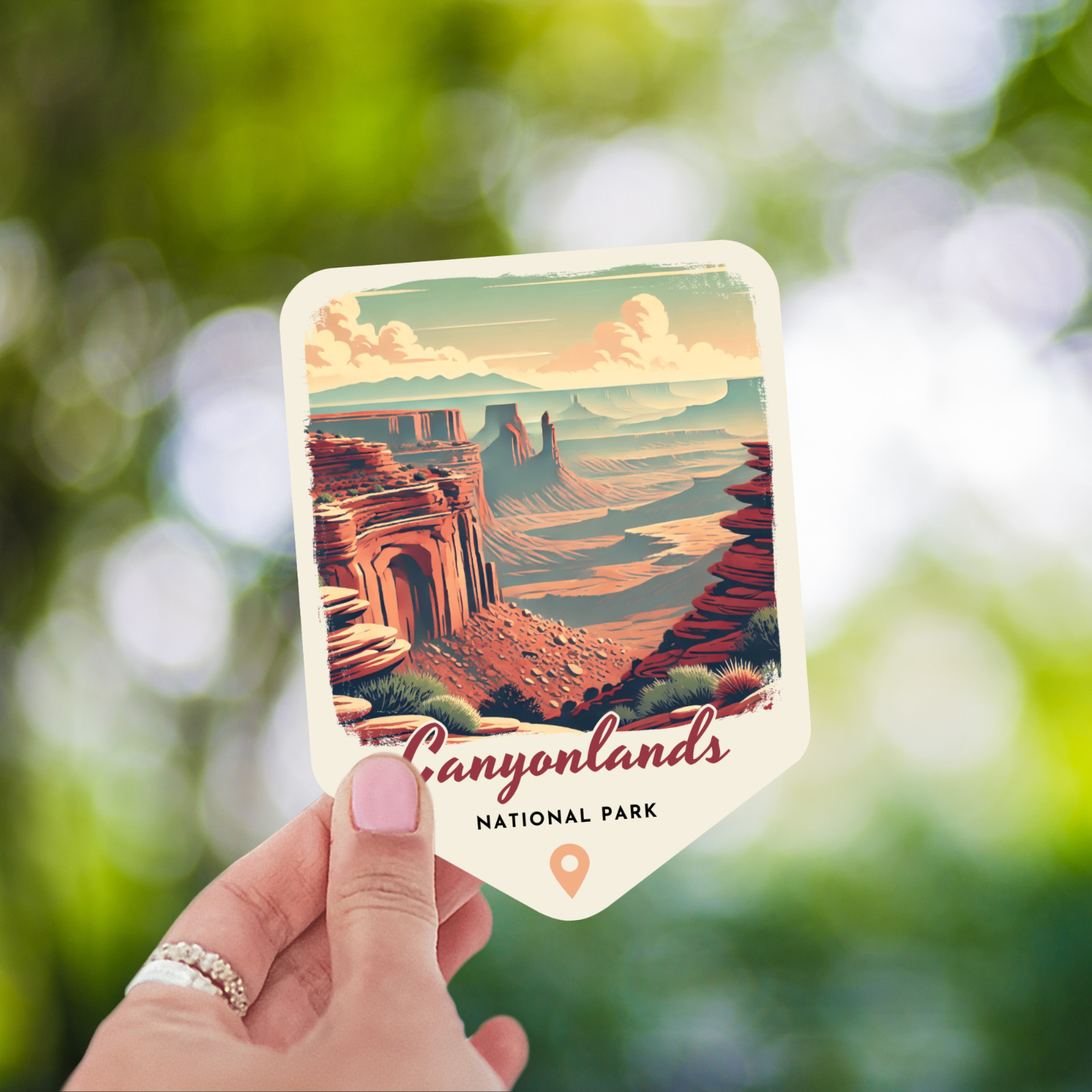 Canyonlands National Park Utah Sticker Retro Style Waterproof Vinyl Decal