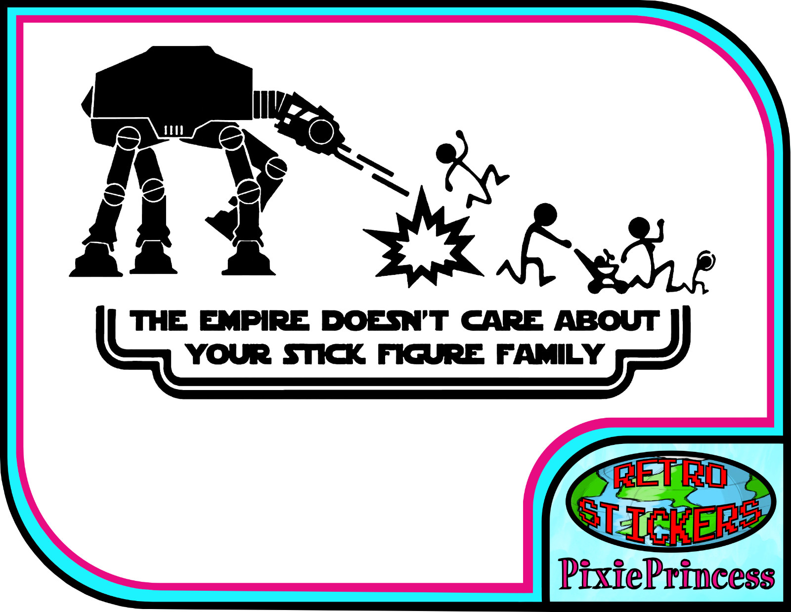 Star Wars Empire At Fun G Vinyl Sticker Car Bike Truck Window Wall Art Movie