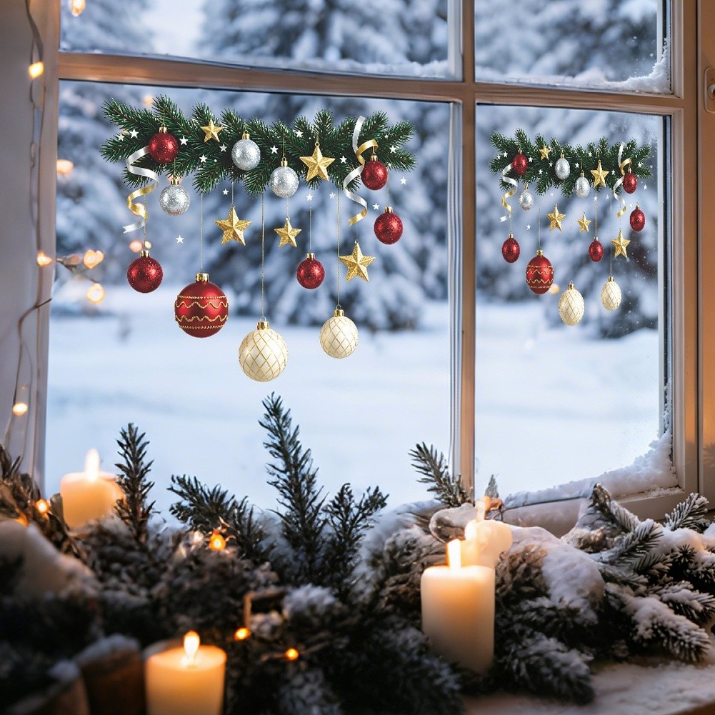 Christmas Tree Window Sticker for Glass For tile Metal 29/25cm 27/23cm